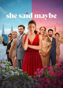 She Said Maybe (2025) เมื่อเธอตอบว่าไม่แน่ ภาพเอลล่ายืนมองท้องฟ้ายามค่ำในนิวยอร์ก สื่อถึงความลังเลของหัวใจและความโรแมนติกอบอุ่น
