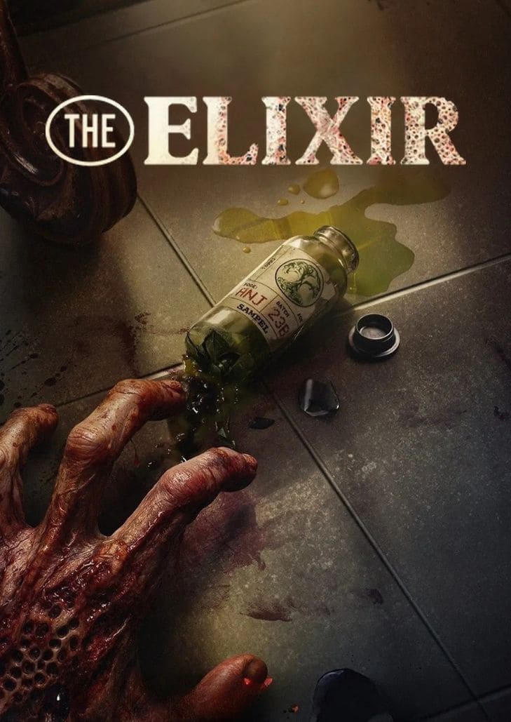 The Elixir (2025) น้ำทิพย์ชะโลมตาย แสดงขวดน้ำทิพย์สีเลือดและผู้คนหนีตายจากเชื้อสมุนไพรสยองกลางหมู่บ้านอินโดนีเซีย